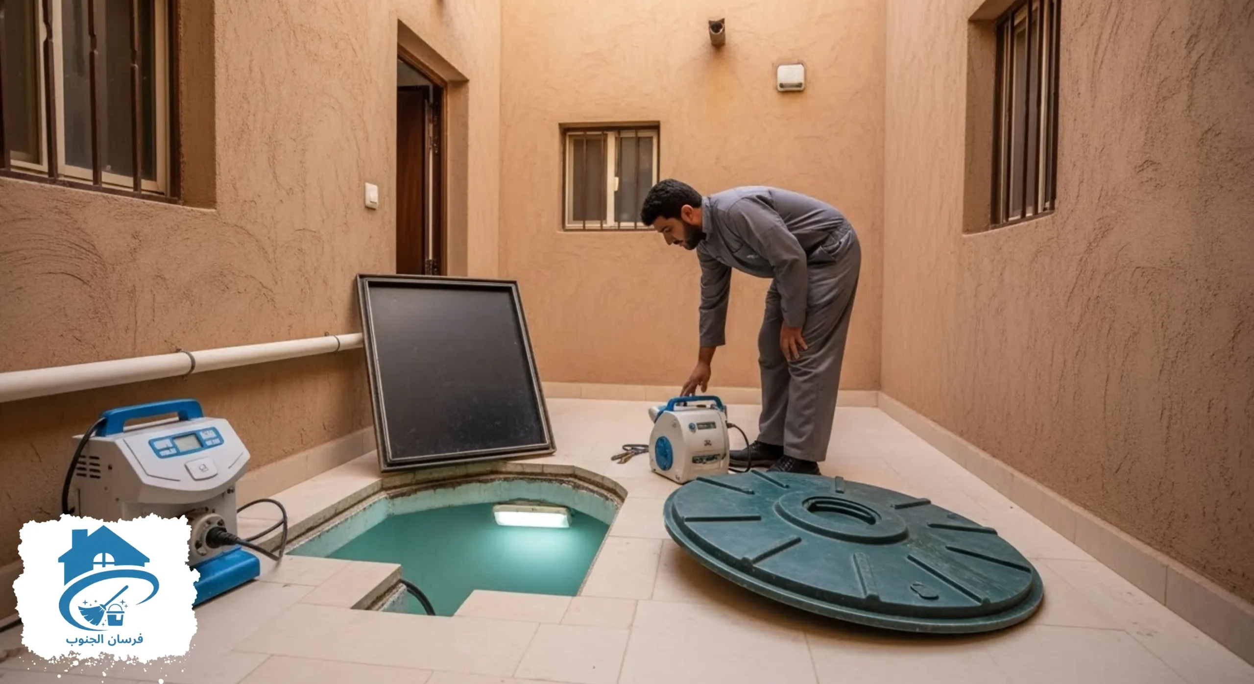 خدمات تنظيف خزانات المياه الأفضل بالرياض من شركة فرسان الجنوب
