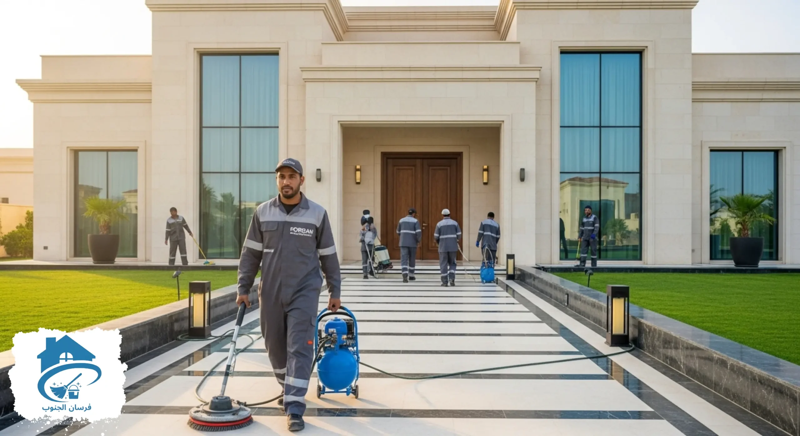خدمات تنظيف شاملة للفلل والمنازل تقدمها فرسان الجنوب