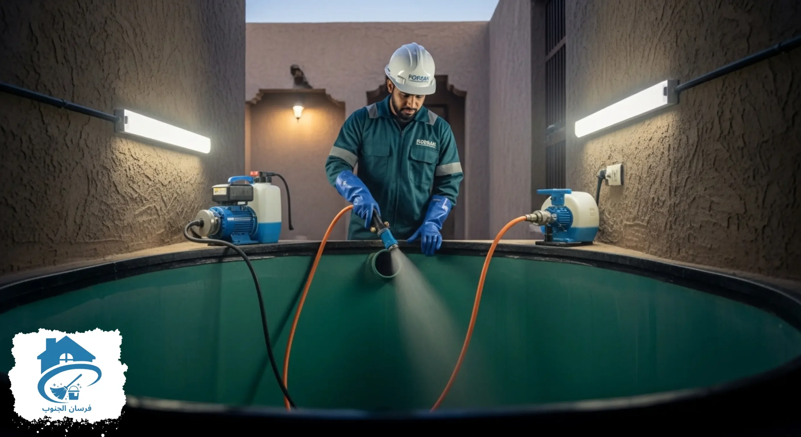 خدماتنا الشاملة في تنظيف وصيانة الخزانات للمنازل والمشاريع