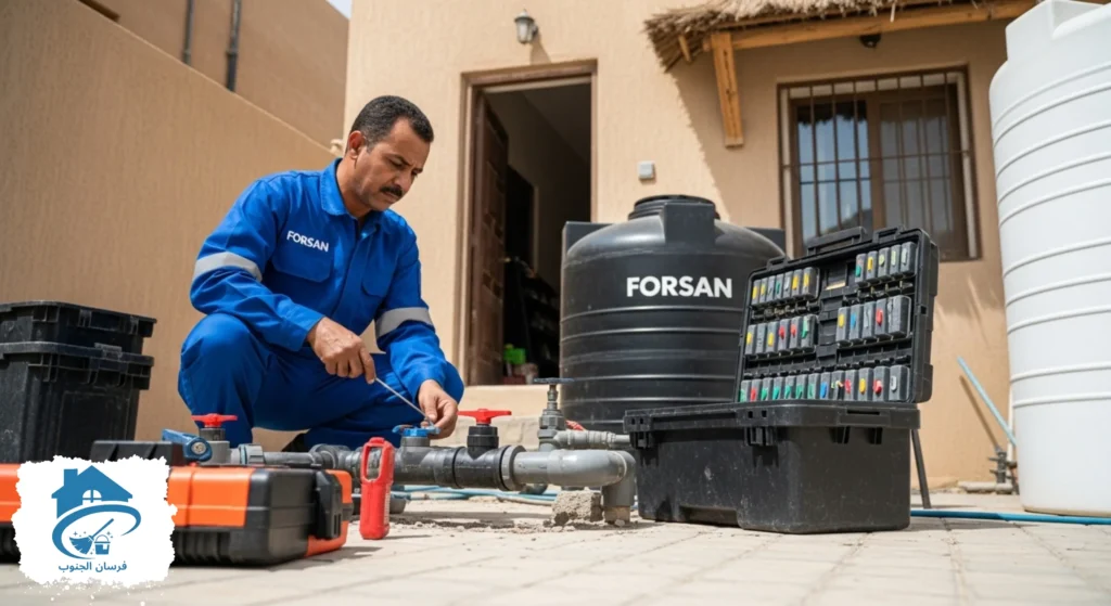 أفضل خدمات كشف التسربات بدون تكسير بالرياض من شركة فرسان الجنوب